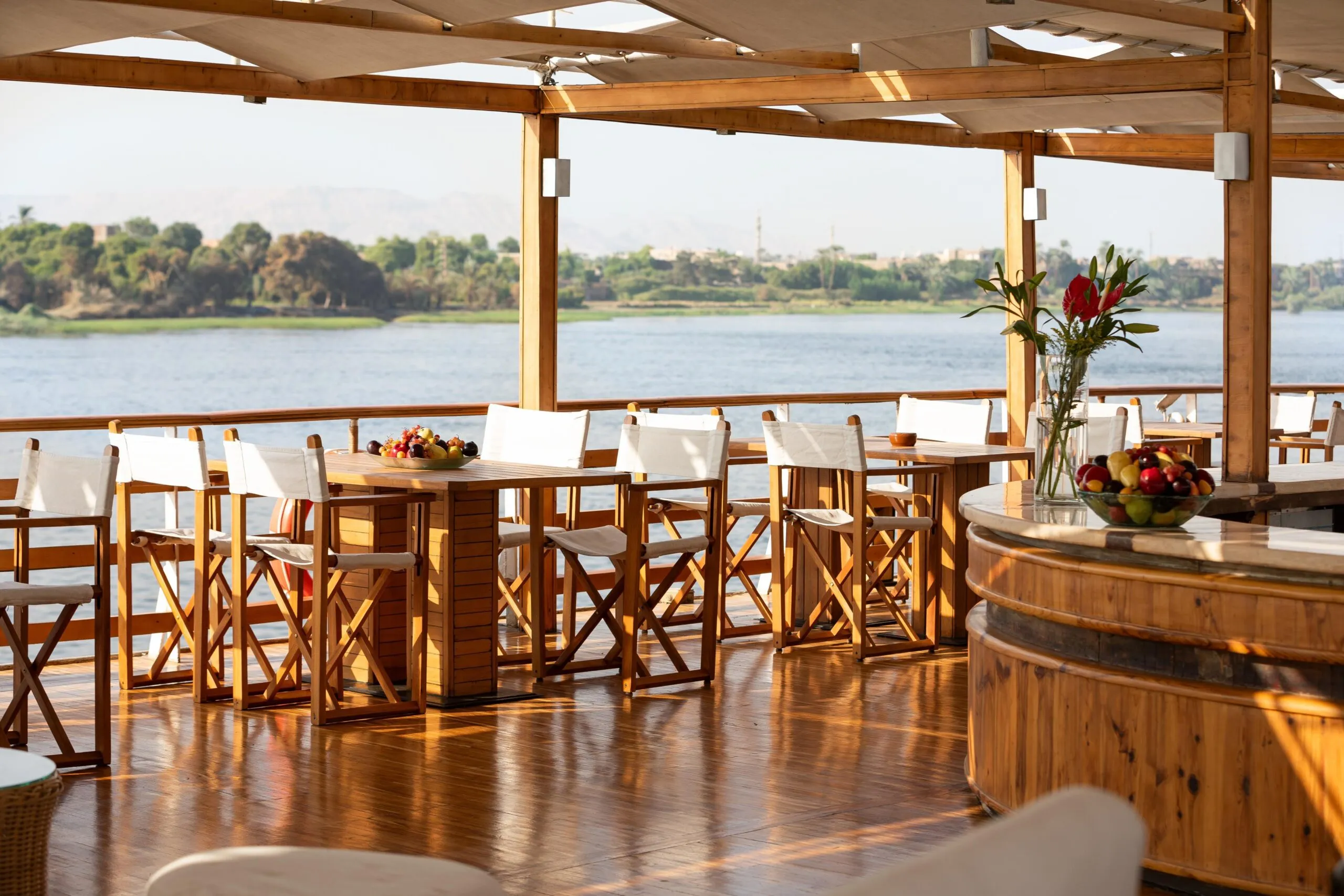 Sun deck of the Alexander The Great Nile Cruise Nile cruise